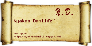 Nyakas Daniló névjegykártya